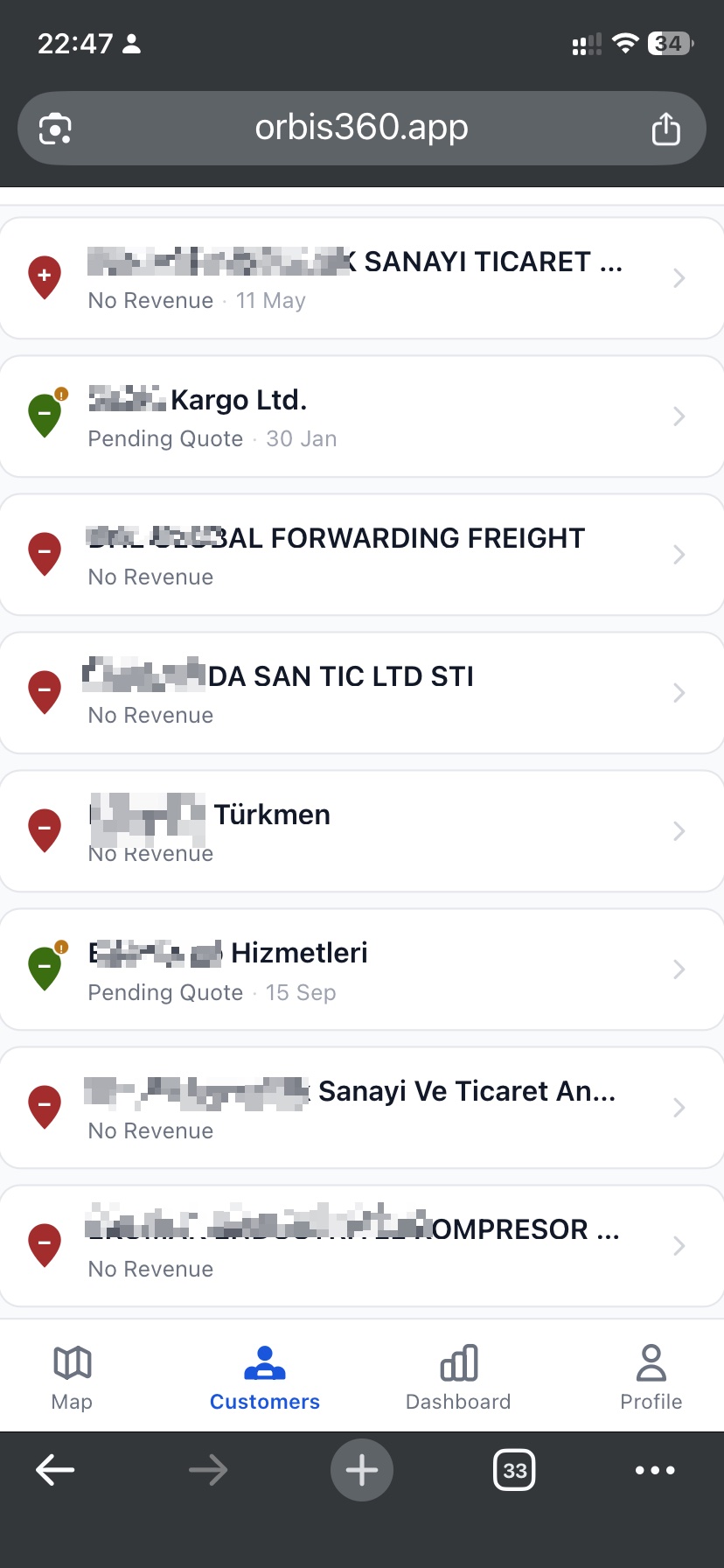 Customers List